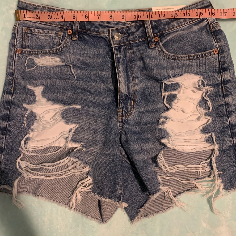 Distressed Denim Shorts
